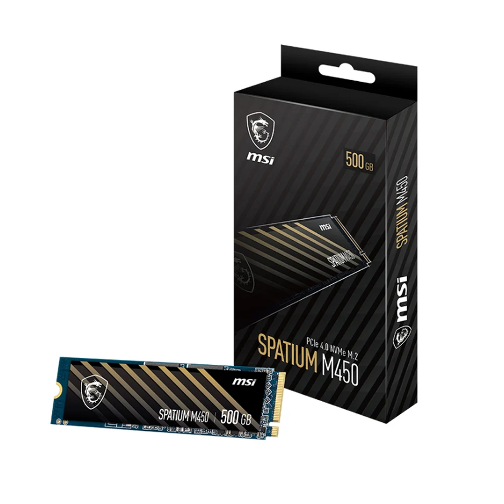Unidad de Estado Solido MSI SPATIUM M450 500GB M.2.2280 PCIe Gen 4.0x4, NVMe 1.4