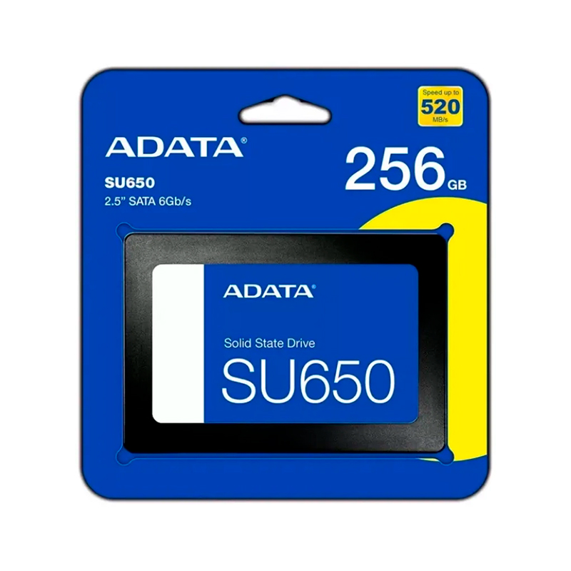 Unidad en estado solido (SSD) ADATA Ultimate SU650 256GB SATA 6Gb/s (SATA III), 2.5", ECC