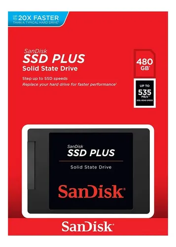Unidad de Estado Solido SanDisk Plus, 480GB, SATA 6Gb/s, 2.5", 7mm