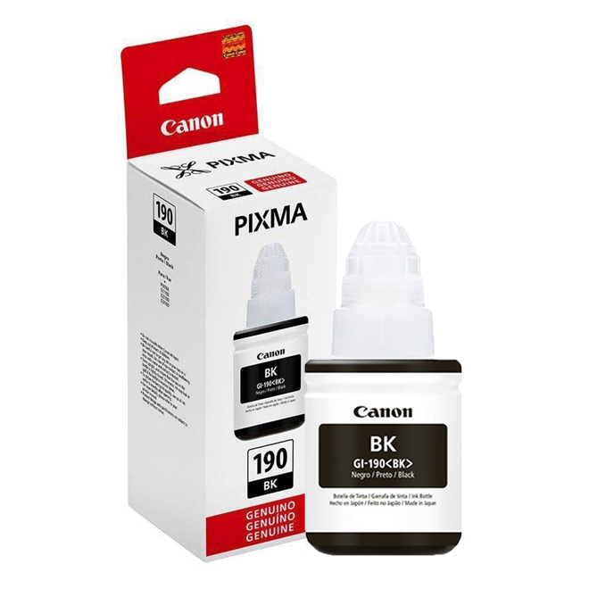 Tinta CANON GI-190 Negro, 135 ml