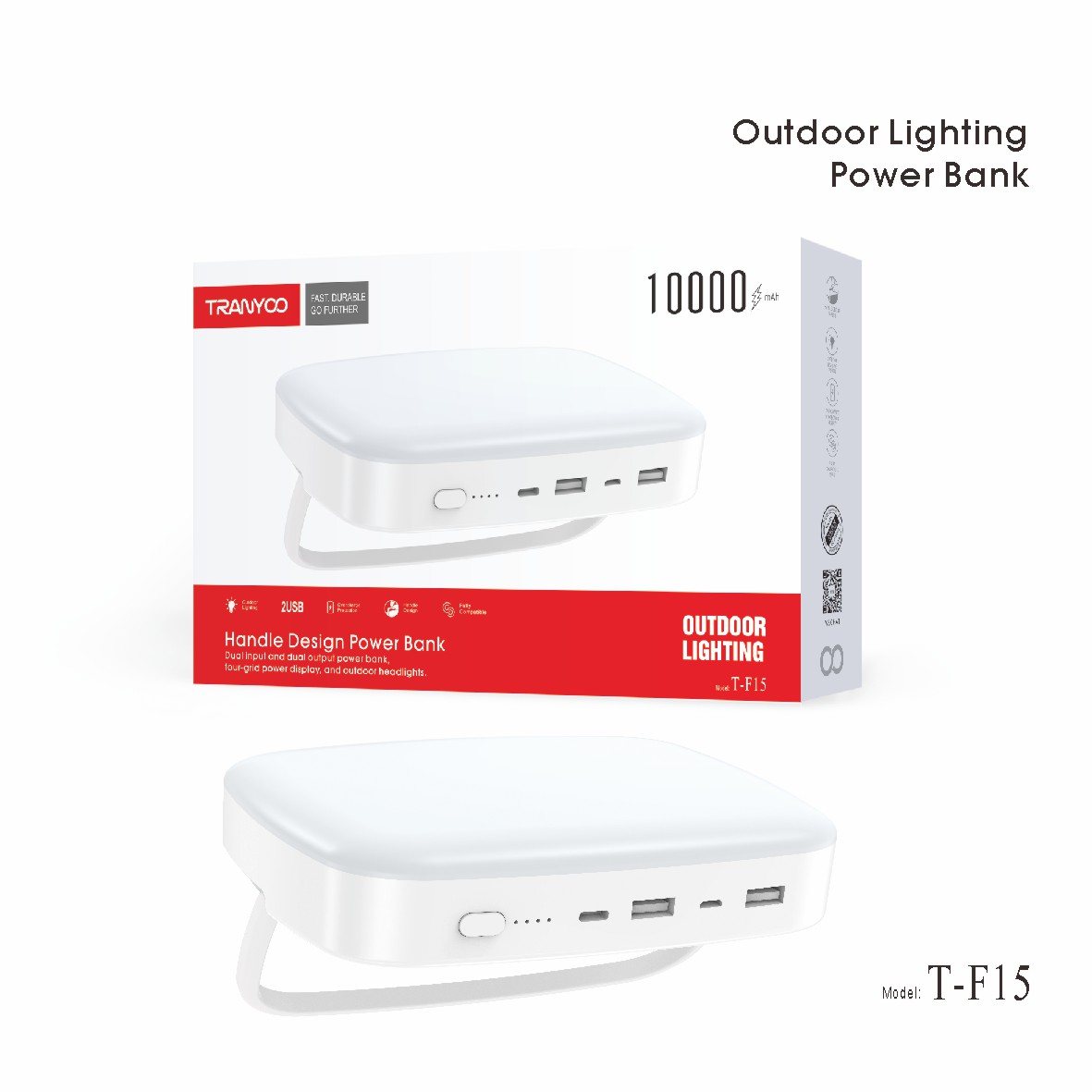 CARGADOR PORTATIL 10000mAh TRANYOO TF15