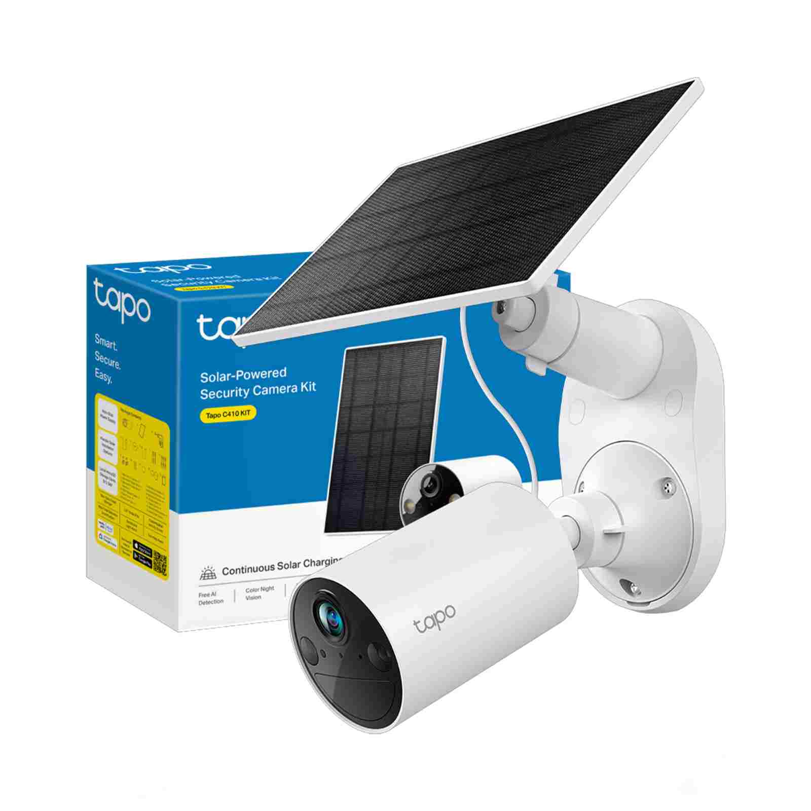 Cámara Seguridad Tapo C410 KIT 3MP 2K Audio 2vías Batería Panel Solar