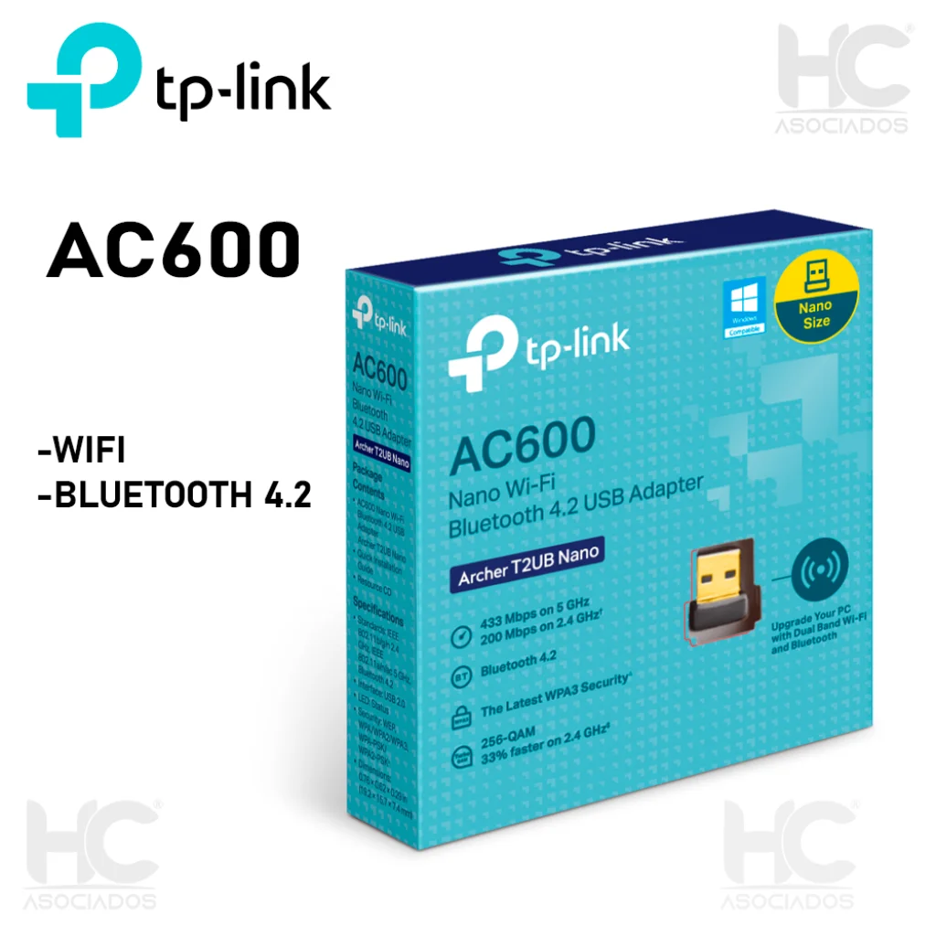 Adaptador Usb TP- LINK Archer T2UB Nano, WIFI, BLUETOOTH, AC600 2.4-5GHZ