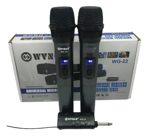 DOS MICROFONO INALAMBRICO DE BAJA POTENCIA WG-22
