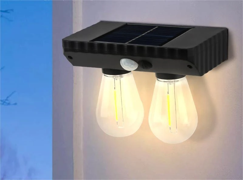 LUZ SOLAR DE JARDIN MODELO DE DOBLE LUZ YT-819-2W
